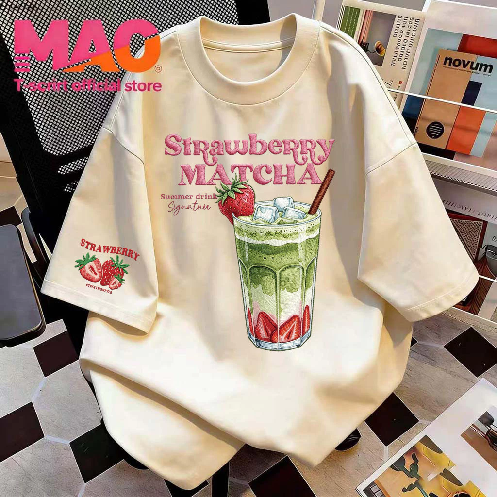 COD✅ (จัดส่งในกรุงเทพฯ) MAO Shop ❗ เสื้อยืดแขนสั้นพิมพ์ลายเครื่องดื่มเย็นสดชื่นในฤดูร้อน สไตล์เกาหลี ผ้าสบาย M03