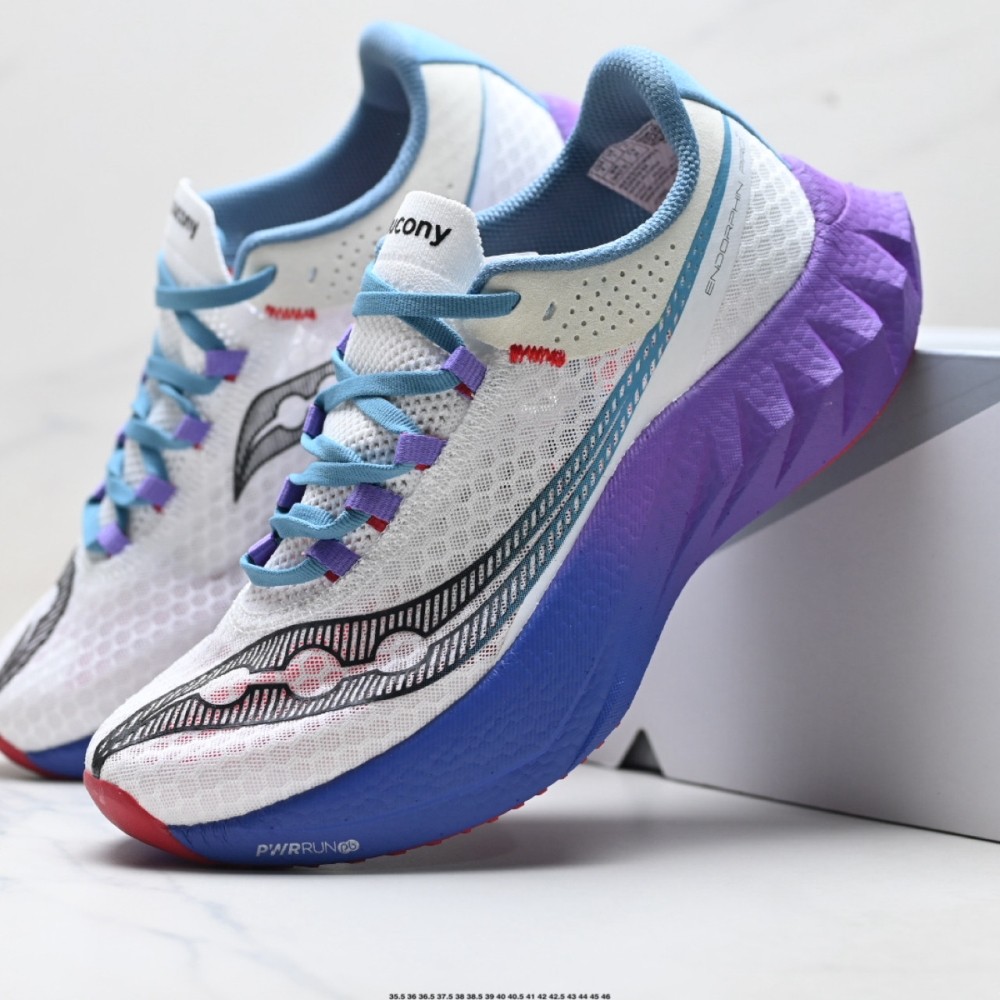 Saucony ENDORPHIN PRO4 รองเท้าวิ่งสําหรับผู้ชายและผู้หญิงรองเท้าผ้าใบคู่ Unisex Cushioned ตาข่ายระบา