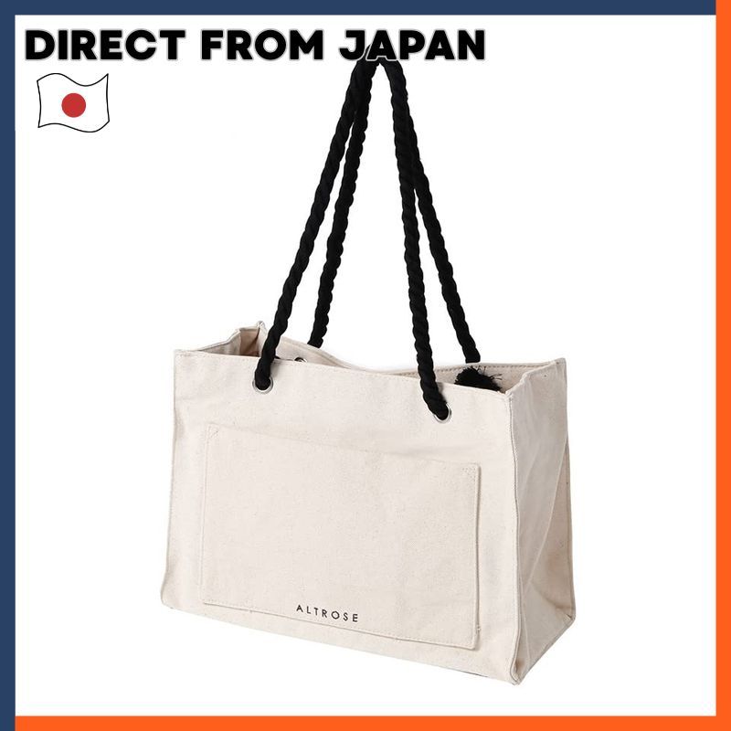 Altrose Tote Bag A4 Size Simple Canvas Shoulder Handbag For Work School