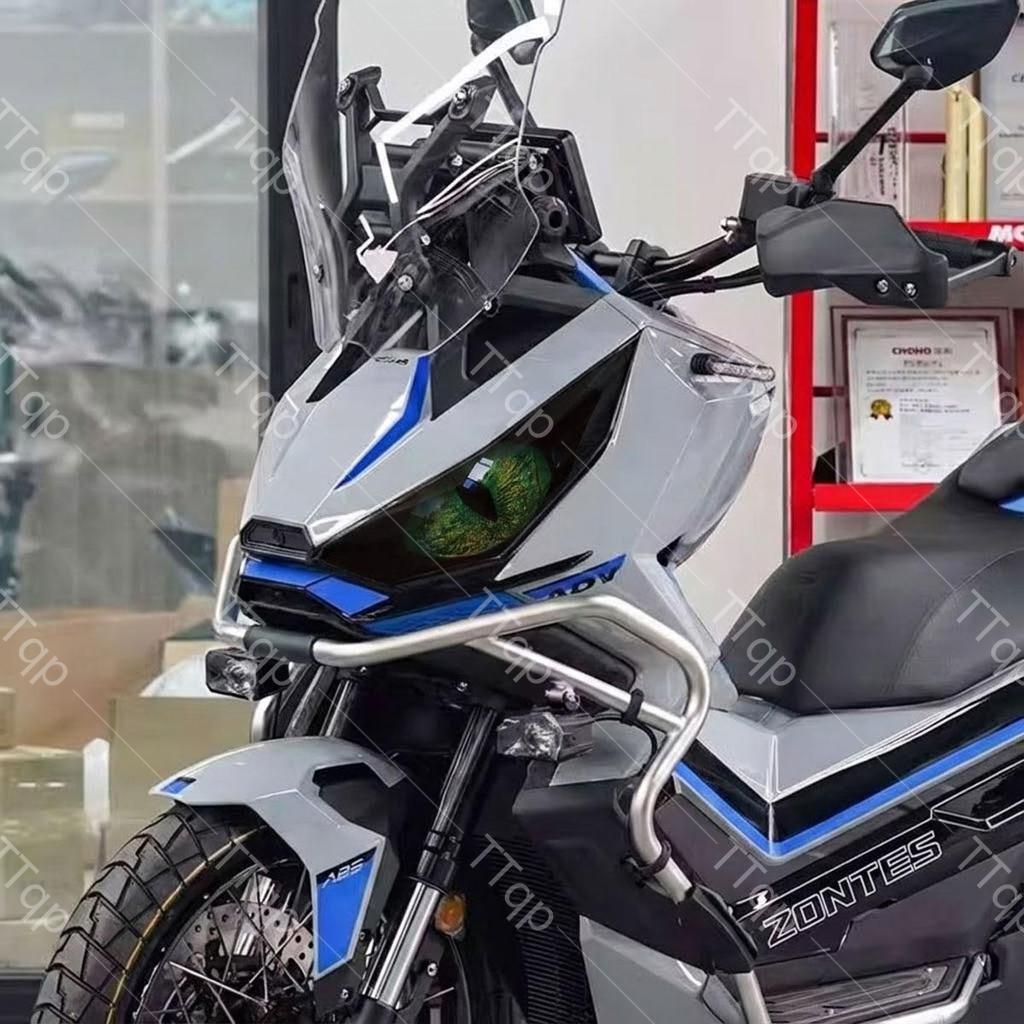 สําหรับไฟหน้ารถจักรยานยนต์ Zontes 368G‌ โปร่งใสฟิล์มป้องกันอุปกรณ์เสริมสติกเกอร์ตกแต่ง ง เอแคลส์ - รูปที่ 4