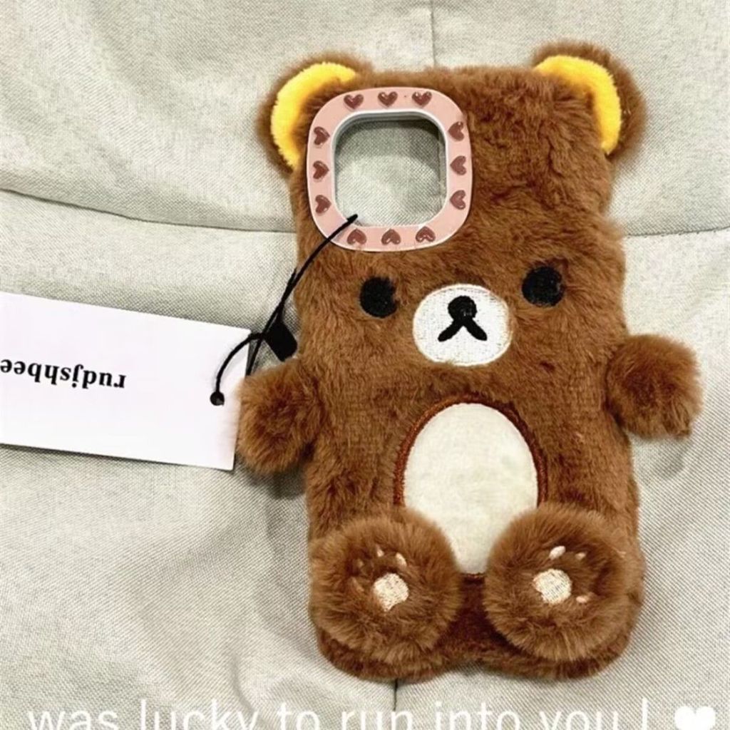 เคสโทรศัพท์ตุ๊กตา Rilakkuma Apple 16ProMax iPhone15/14 น่ารัก 13/12/11
