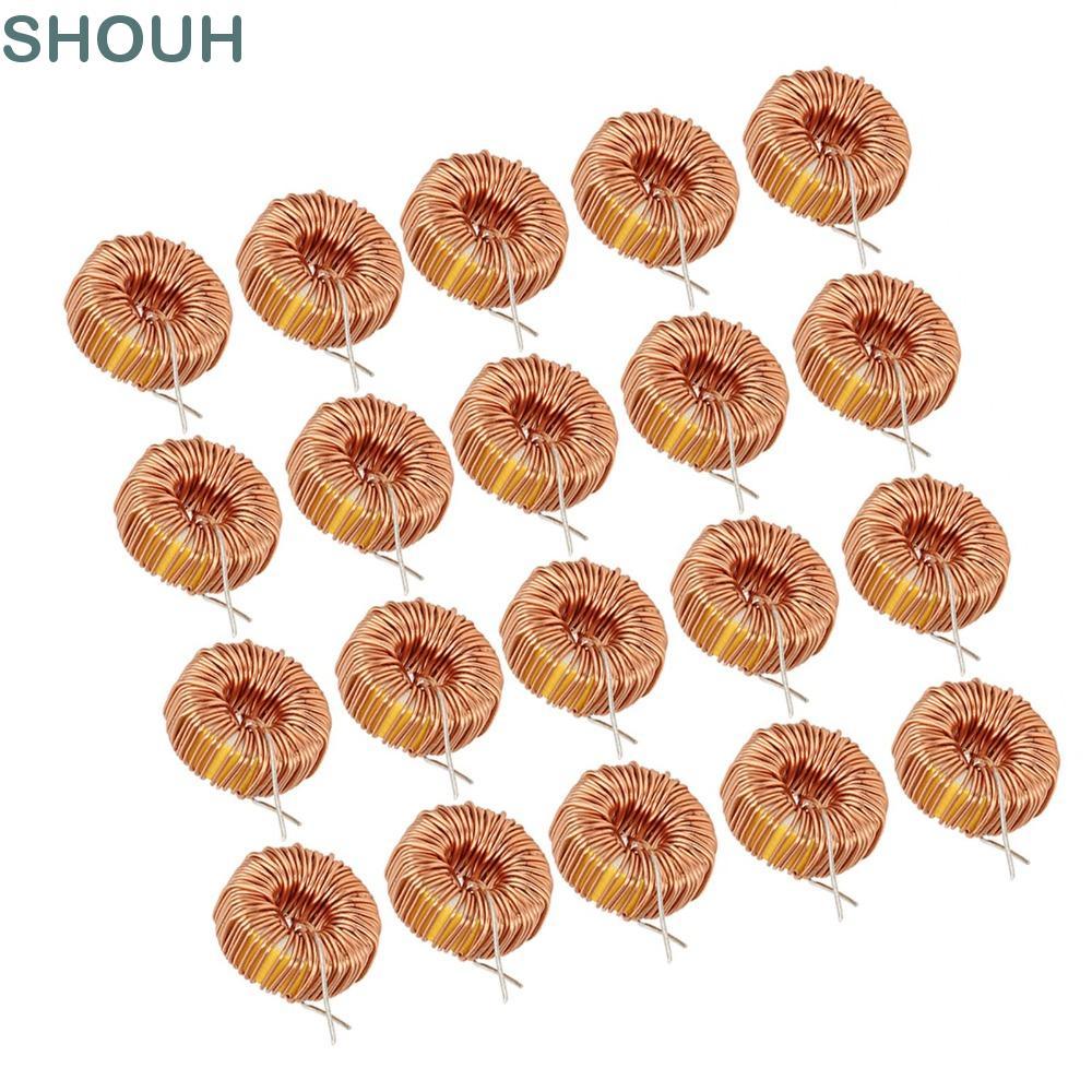 SHOUH 20PCS Toroid Inductor, 330UH 5026 ตัวเหนี่ยวนําลวด, ปฏิบัติ 3A แนวตั้ง Toroid แม่เหล็กเหนี่ยวน