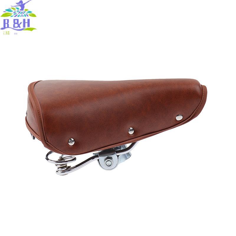 B&H Dec Vintage Retro Bike Cycle PU Leather Saddle Seat Springfortable Seat {vn}