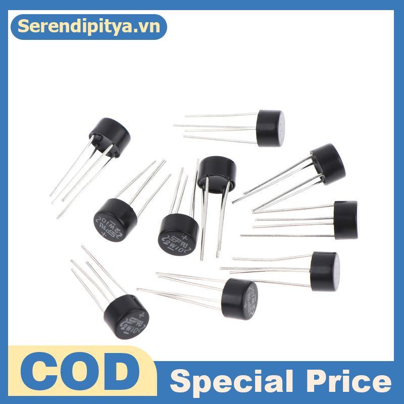 SER 10/20/30 ชิ้นใหม่ 2W10 2A/1000 V ไดโอดสะพาน Rectifier รอบ Vridge Rectifier สะพาน Stack VN