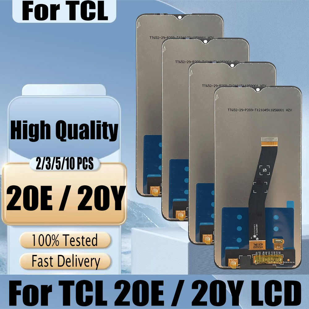 Pop 2/3/5/10 ชิ้น/ล็อตสําหรับ TCL 20E 6125F LCD 6125D 6125H จอแสดงผล Touch Screen Assembly สําหรับ T