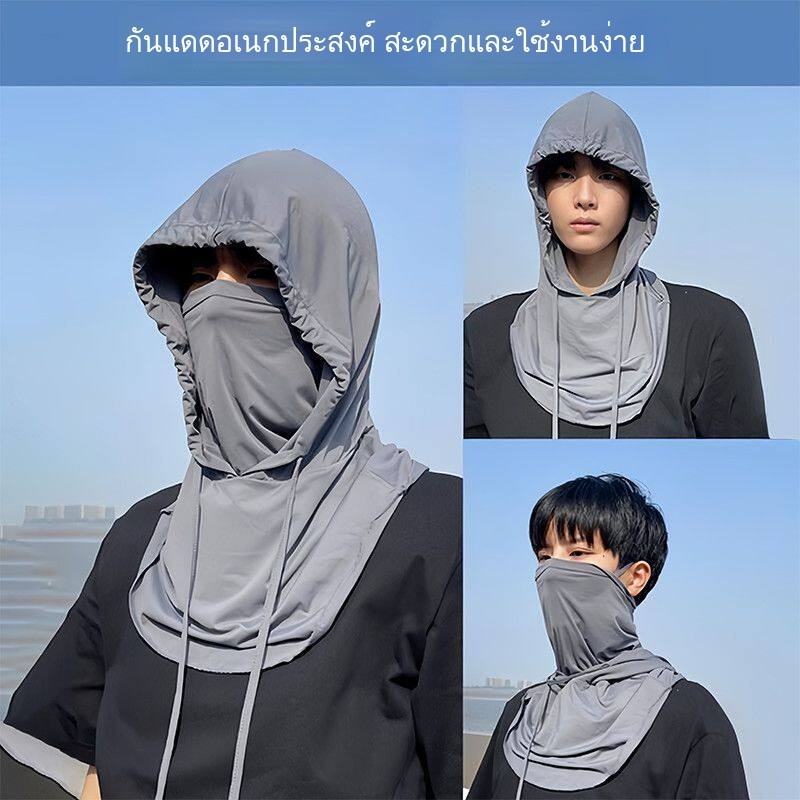 หมวกกันแดด โม่งเย็นกันแดด ป้องกันรังสียูวี UPF50+ หมวกกันแดดกลางแจ้ง  สวมใส่สบาย หายใจสะดวก - รูปที่ 4