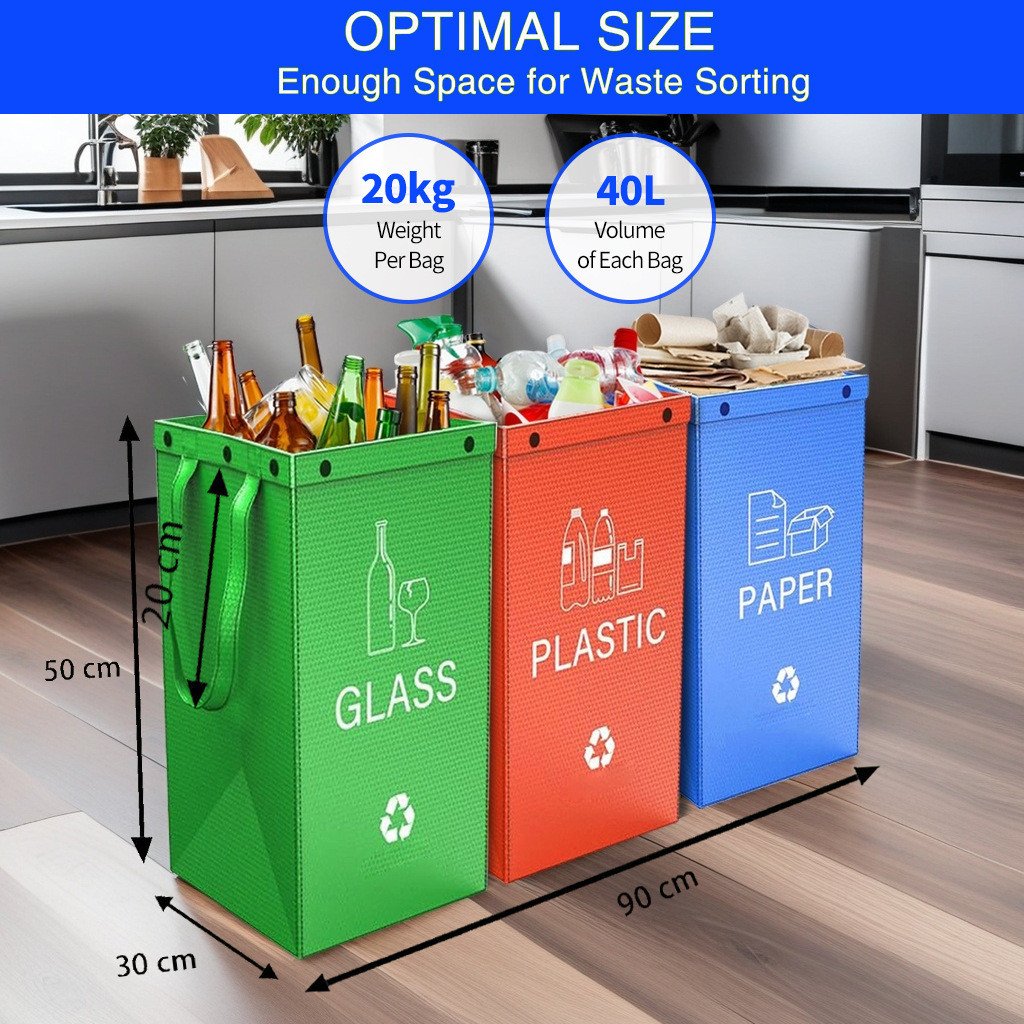ครัวเรือนอเนกประสงค์ PP กระเป๋าเก็บของ Sundries Storage Tote กระเป๋ากันน้ําขยะ Sorting กระเป๋าในครัวเรือนเป็นมิตรกับสิ่งแวดล้อมกระเป๋าเก็บของถังขยะ Tr