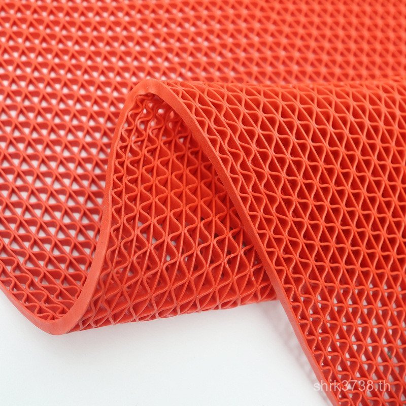 PVC Anti-Slip MAT พลาสติกสระว่ายน้ําห้องน้ําตาข่ายพรม s-Shaped ชั้น Water-Proof ห้องครัว Hollow ห้อง