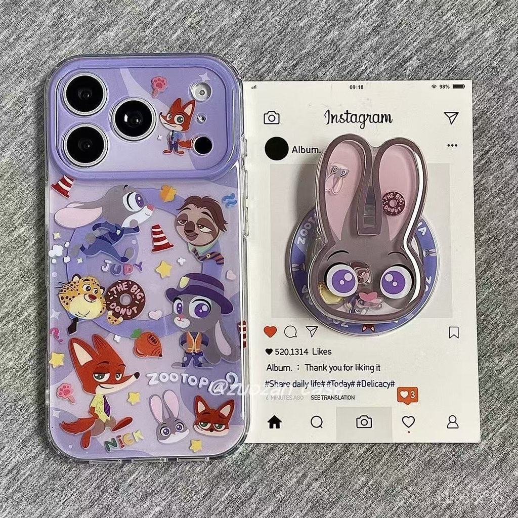 เคสโทรศัพท์เหมาะสําหรับiPhone 7 8 X XS XR XSMAX 11 12mini 13 14 15 16 17 Pro max Plus AirสีMiffyกระต่ายวงเล็บแม่เหล็กShock-Resistantกันกระแทกเคสรวมทุกอย่าง29NW