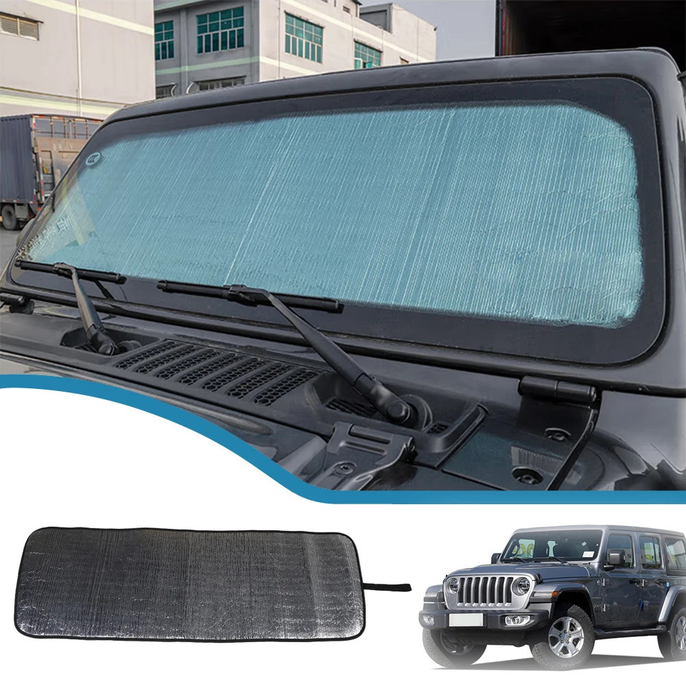 Car Front Window  Anti UV Sun Windshield Sunshade Cover for Jeep Wrangler JL Gladiator JT 2018-2023 