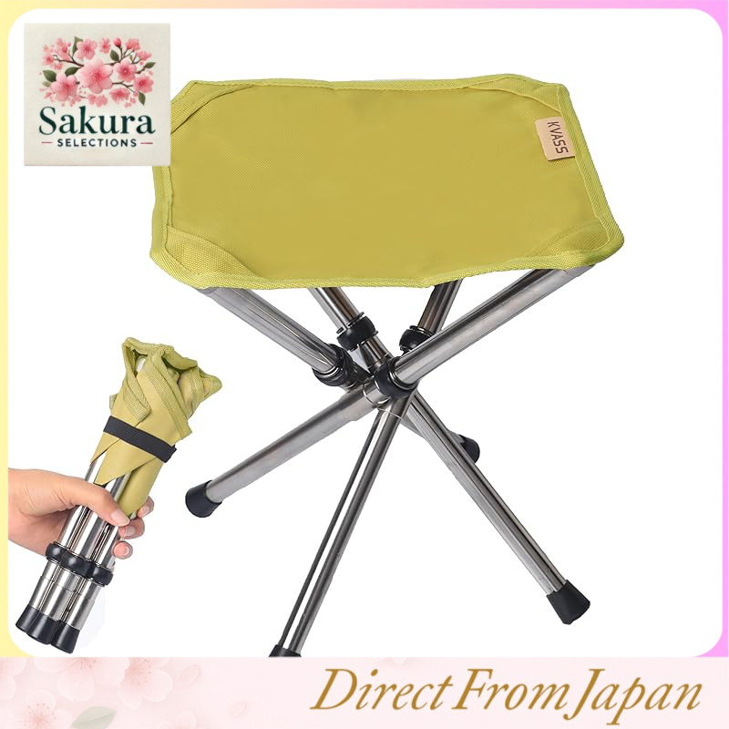 KVASS Outdoor Folding Camping Chair, Lightweight and Compact with Stainless Steel Frame, Carry Bag I