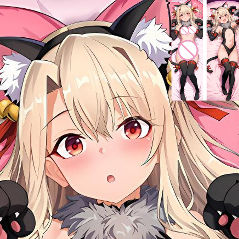 Magical สาว Magical Ilya Chloe DIY อะนิเมะเต็มปลอกหมอนการ์ตูน Lolita น่ารัก Lady Girl มิติ Otaku ตกแต่งปลอกหมอนขนาดใหญ่