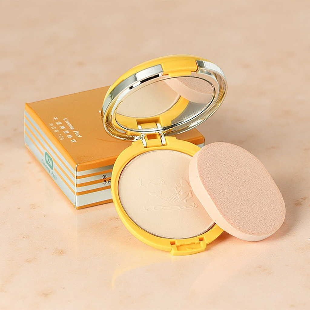 แต่งหน้า Mermaid 020 Wet Dry Dual-Use Pressed Powder Long-Lasting Makeup Fixing Non-Stick Powder คอน