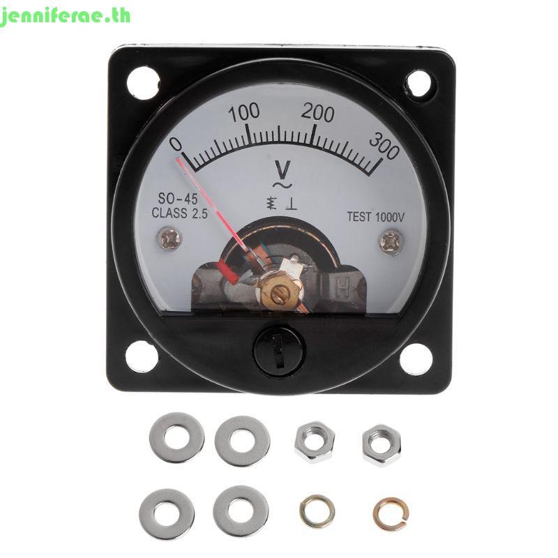 Jenniferae Analog Dial แผงเมตรโวลต์มิเตอร์วัด SO-45 AC 0-300V สําหรับการจัดส่งการทดสอบวงจรอุปกรณ์เครื่องกล Acc