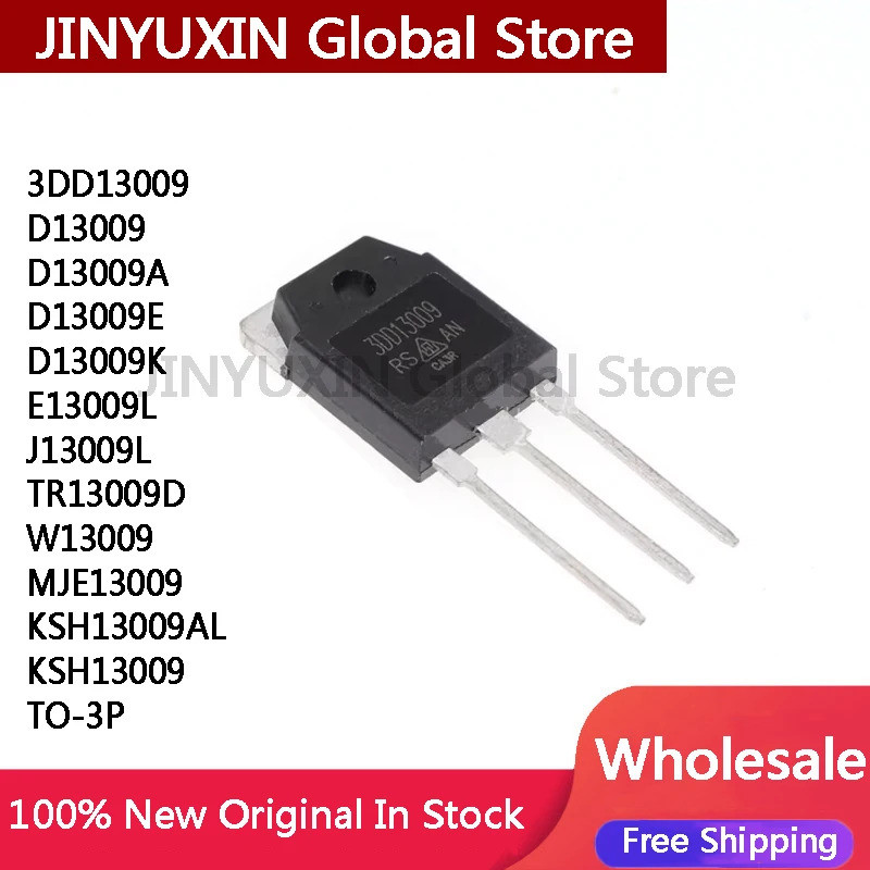 5 ชิ้น 3DD13009 D13009 D13009A D13009E D13009K E13009L J13009L TR13009D W13009 MJE13009 KSH13009 W-3