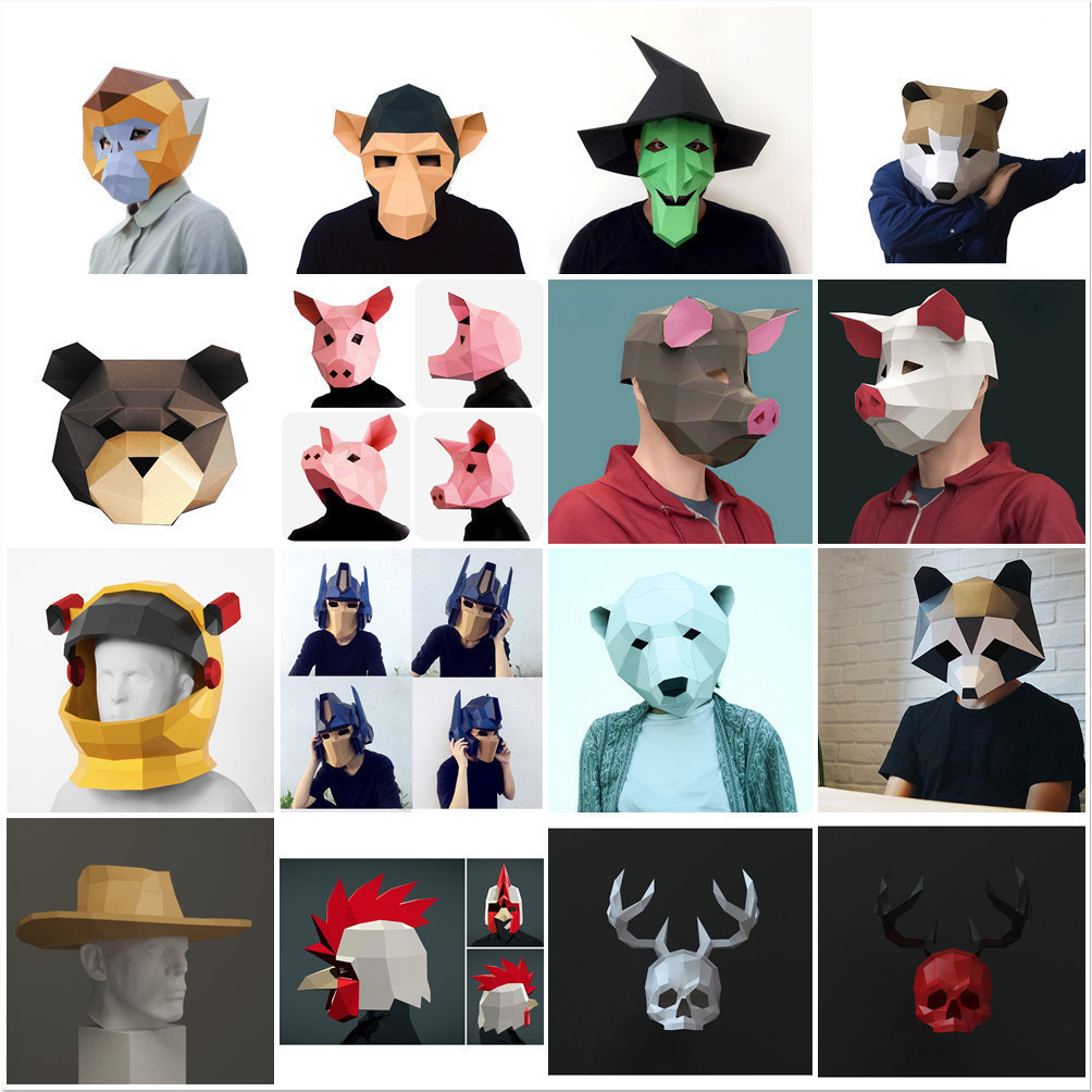 Dada DK2 Z1 Creative กระดาษหมวกหน้ากาก Handmade Origami DIY รุ่นสร้างสรรค์ของเล่น