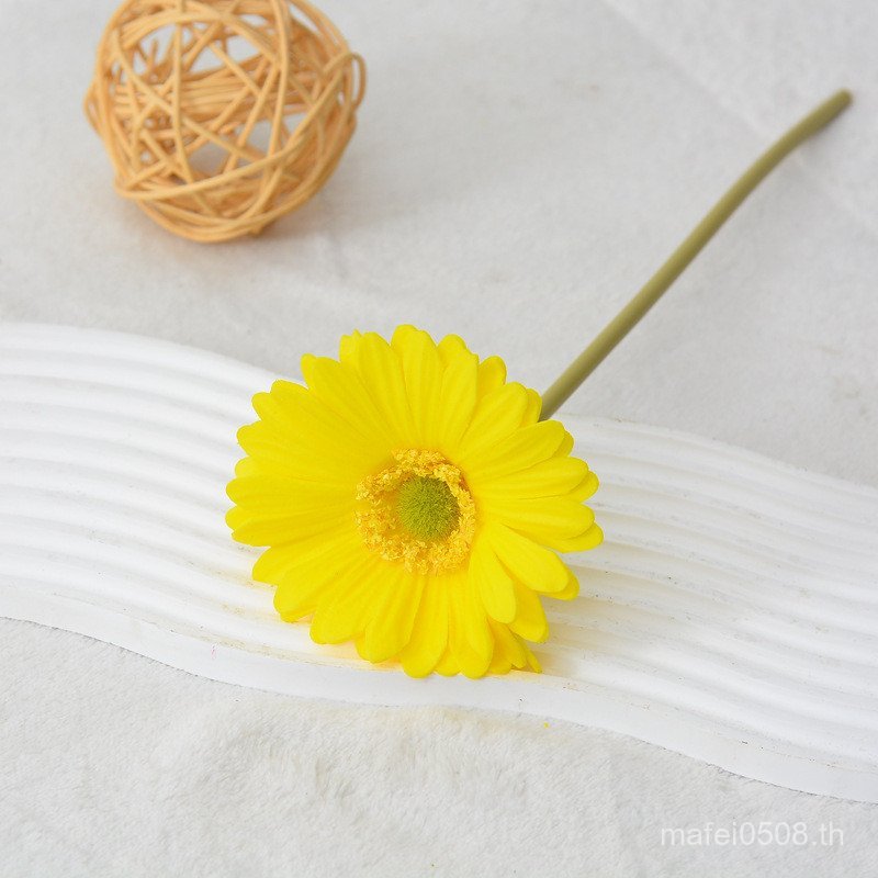 ช่อดอกไม้ปลอม เยอบีร่า ดอกทานตะวัน PU ก้านเดียว ประดิษฐ์ เดสก์ท็อป ตกแต่งบ้าน งานแต่งงาน หน้าแรก - รูปที่ 7