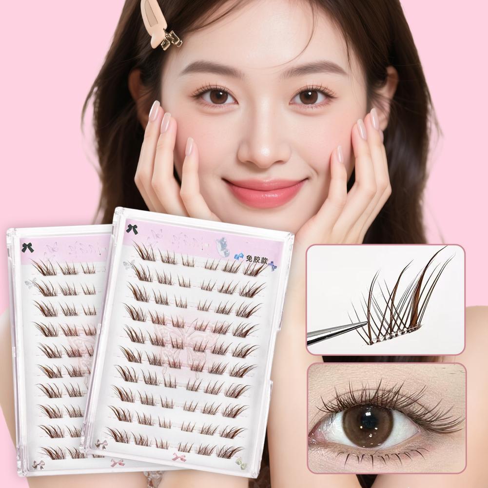 codno Need กาว Fox Eye Effect ขนตาปลอมปุยแถวขนตา Self-กาว Lash J0w5
