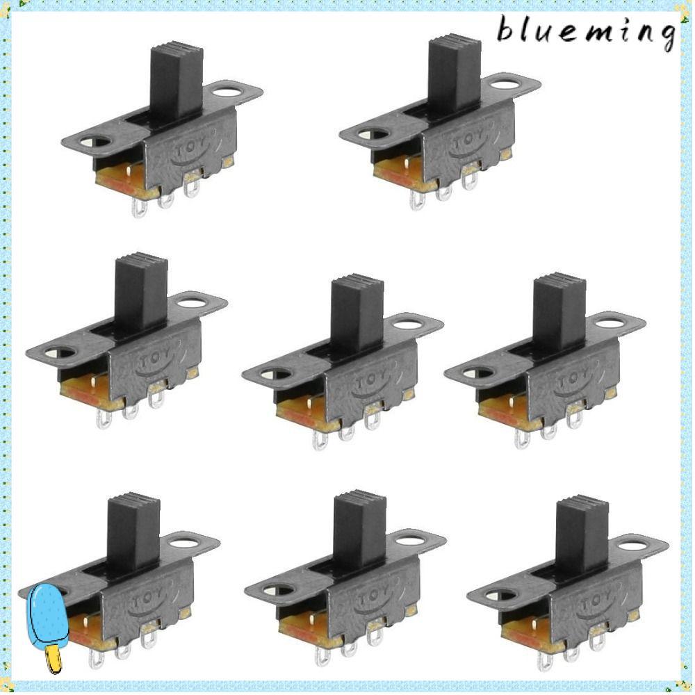 BLUEMING 8 ชิ้นสวิตช์สไลด์,แผง Mount SS12F15VG6 Micro Mini Toggle Switch, 6 มม.DC 50V 0.5A 3 ขา 2 ตํ