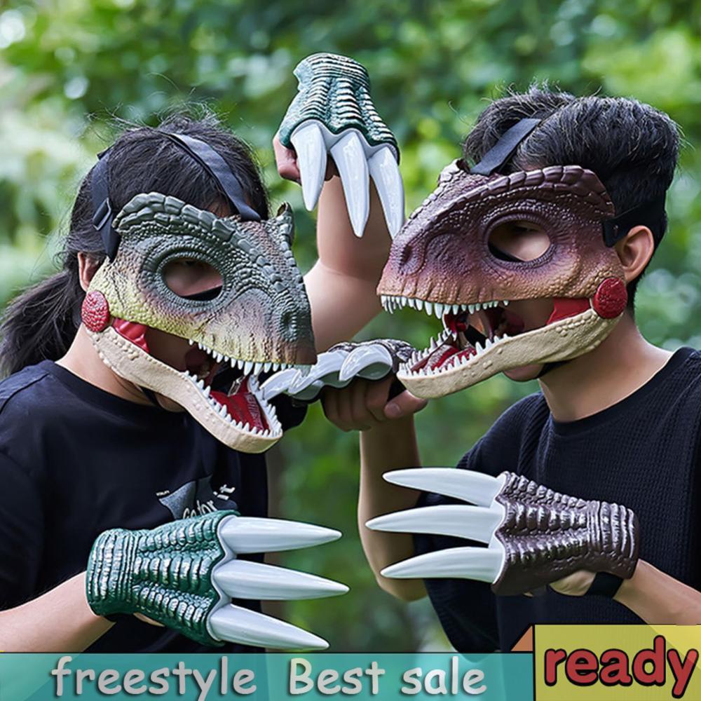 [freestyle01.th] หน้ากากไดโนเสาร์ตลกพร้อมไดโนเสาร์ Scream หน้ากากไดโนเสาร์ 3D สําหรับเด็กเด็ก