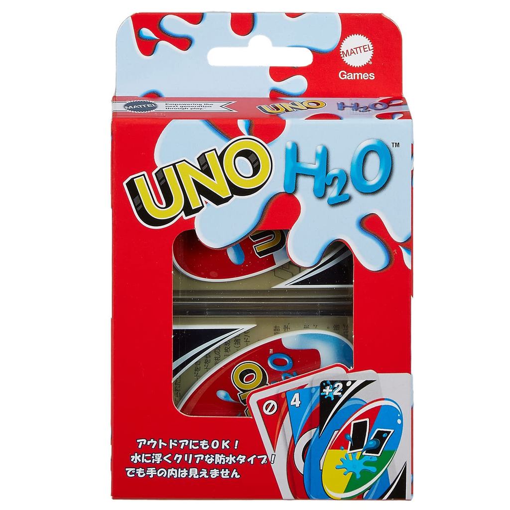 Mattel Games UNO H2O Waterproof Outdoor Card Game for 2-10 Players, Ages 7 and Up (HMM00)