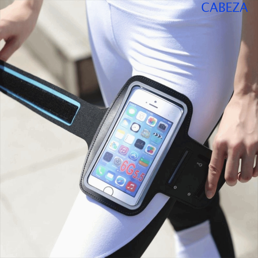 สายรัดแขน CABEZA สำหรับวิ่งและออกกำลังกายกลางแจ้ง ขนาด 5.5/6.3/7 นิ้ว พร้อมช่องเก็บโทรศัพท์แบบ_universal_