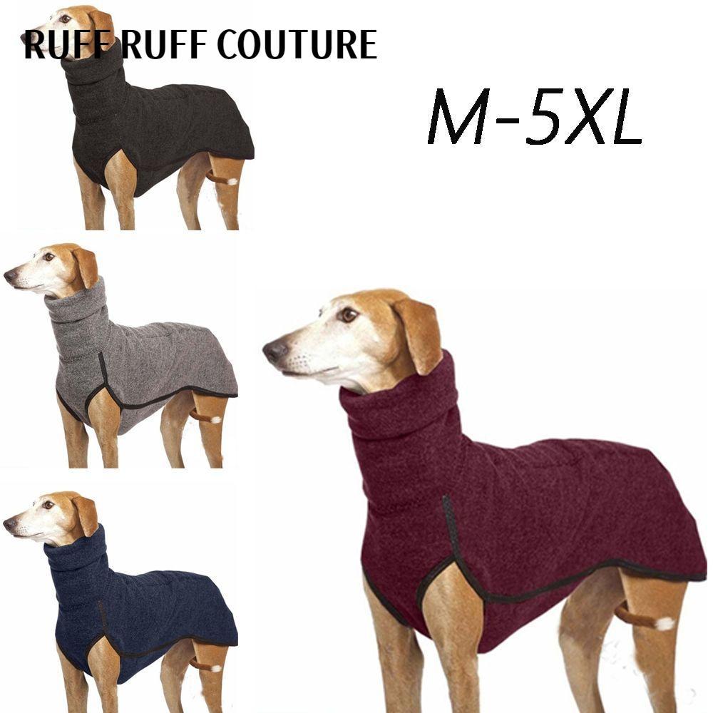 RUFF RUFF COUTURE สุนัขเสื้อกันหนาวคอสูงชุด Greyhound Warm Soft แฟชั่น Pitbull Coat Jacket