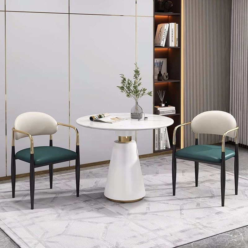 Light luxury slate negotiation table and chair combination reception table balcony leisure modern sm