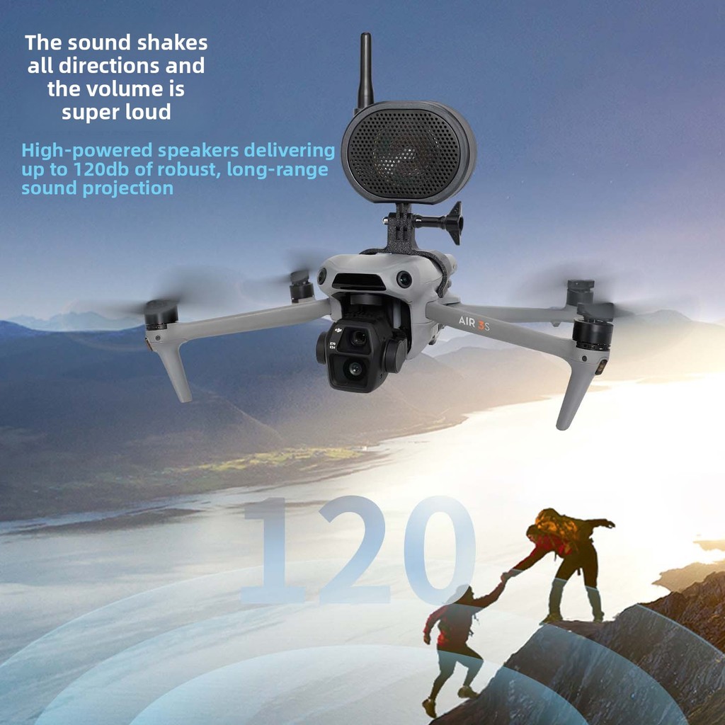 เหมาะสําหรับลําโพงอินเตอร์คอม DJI AIR3/3S โดรน โทรโข่ง เครื่องบันทึกเสียงลําโพงโทรโข่งระยะไกล