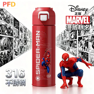 Spider-Man ดิสนีย์เดอร์แมนเด็กกระติกน้ําร้อนถ้วยความจุขนาดใหญ่316แบบพกพาดื่มโดยตรงถ้วย