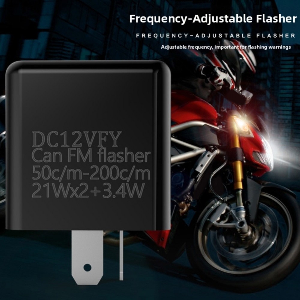 ไฟเลี้ยว LED Flasher Relay 12V สําหรับรถจักรยานยนต์ปรับความเร็วได้กระพริบ