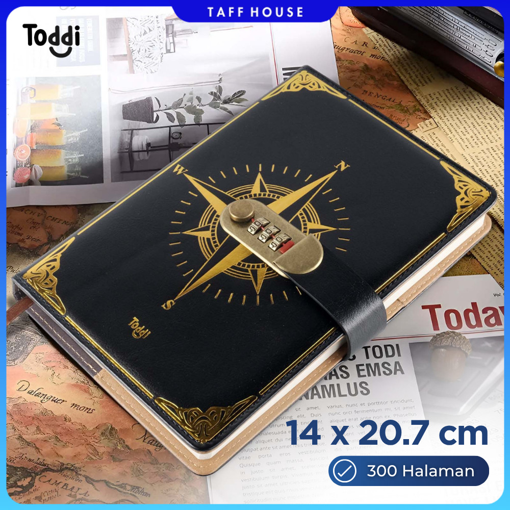 Toddi Diary Notebook Journal Notes 300 หน้า มีตัวล็อค - JJ-03