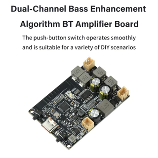 DC5V TWS โมดูลเครื่องขยายเสียงบลูทูธ 2*10W สเตอริโอเบส Enhancement Algorithm บอร์ดเครื่องขยายเสียงบลูทูธ Type-C