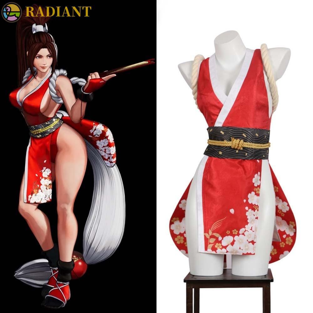 Radiantf Mai Shiranui Cosplay Costume สำหรับผู้หญิง จากเกม Mortal Kombat สไตล์ญี่ปุ่น Naraka Ninja