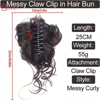 BVSR สังเคราะห์ผม Bun Chignon Messy Curly Gripping คลิป Hairpin ยืดหยุ่น Scrunchy ผมปลอมชิ้นสําหรับผู้หญิง Hairpins TH