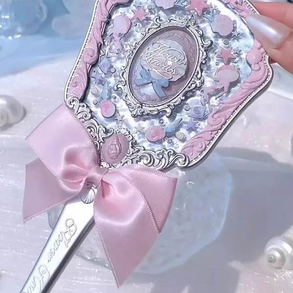 flower knows กระจก flower knows Flower Knows Sweetheart Bear Series กระจกแต่งหน้าเชลล์ กระจกมือมุก ส