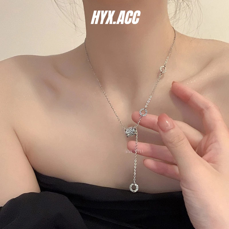สร้อยคอพู่ ทรงกลม นําโชค แวววาว สําหรับผู้หญิง X008