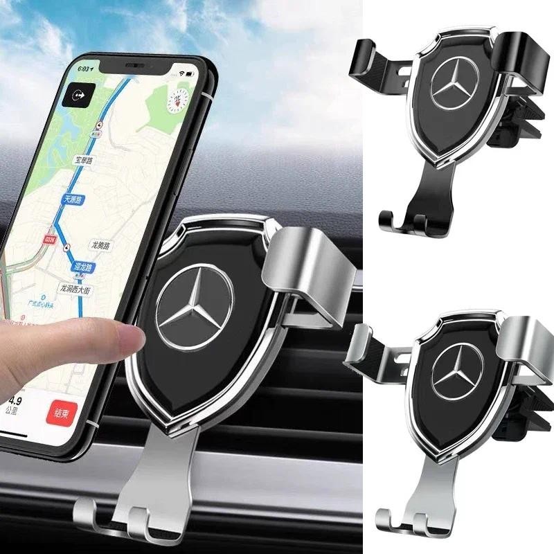 Gravity Car Phone Holder Mobile Stand สมาร์ทโฟน GPS Support Mount สําหรับ Mercedes Benz AMG โลโก้ W1