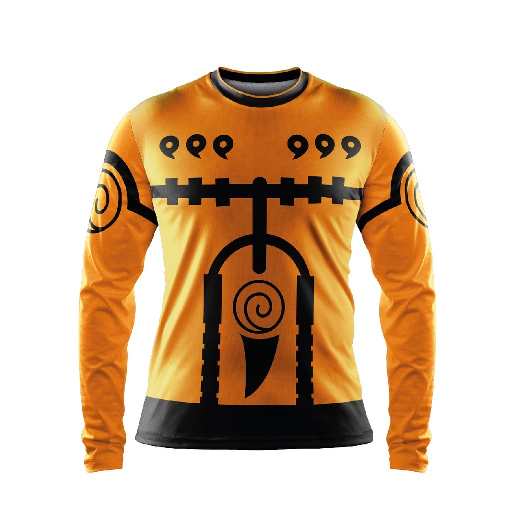 Fazz Nt02 - Uzumaki Naruto Kyubi V2 Jersey Anime Clan คอสเพลย์