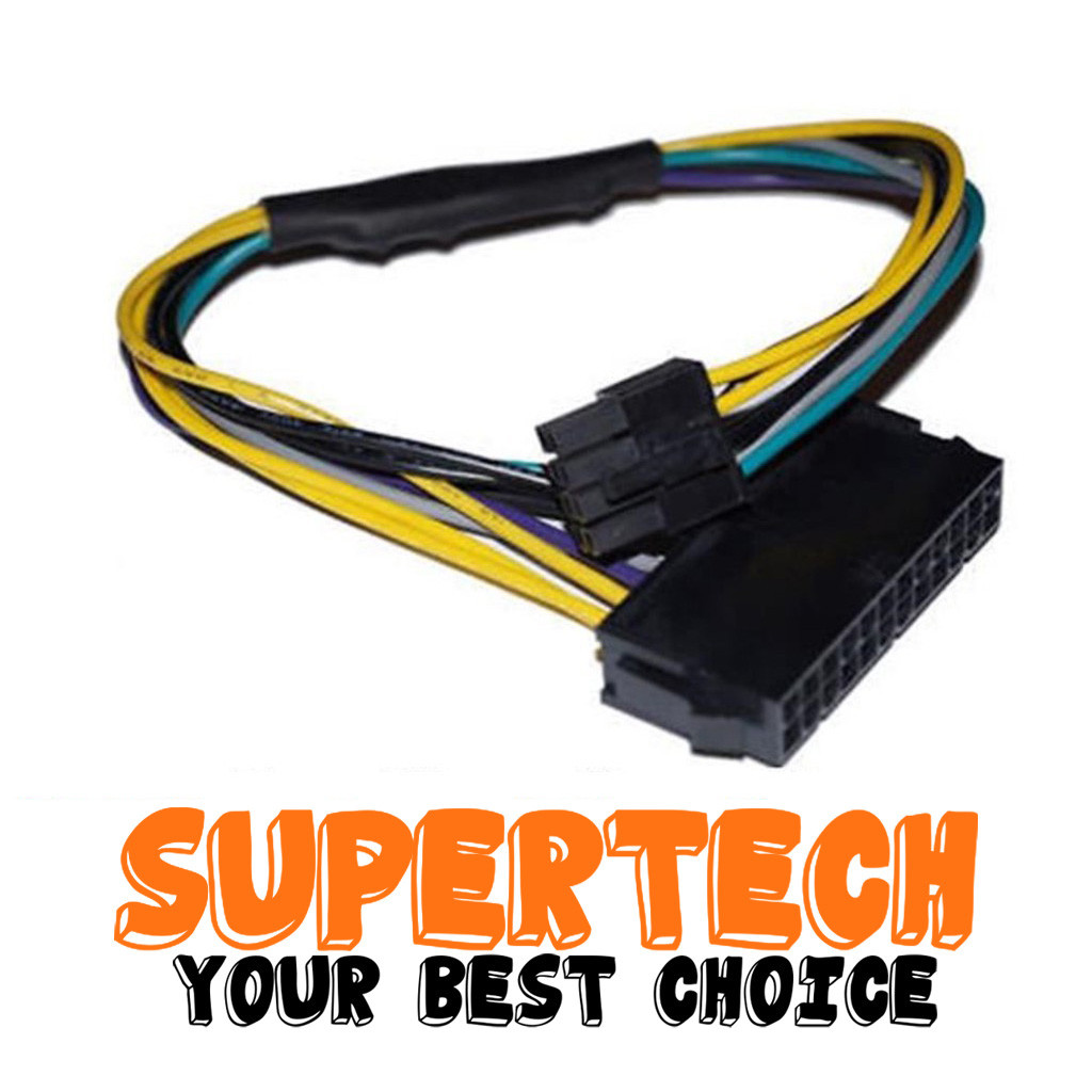 ATX PSU Power Supply 24 Pin 24pin Female to 8 Pin Male Cable สําหรับ IBM HP DELL