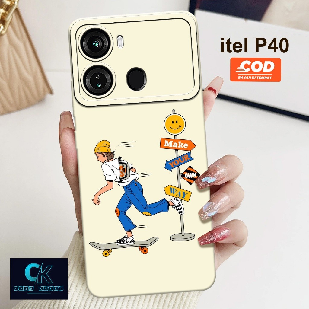 เคส HP ล่าสุด Itel P40 - เคสแฟชั่น AESTHETIC - เคสยาง - เคสโทรศัพท์ Itel P40 ล่าสุด - เคส Itel P40 -