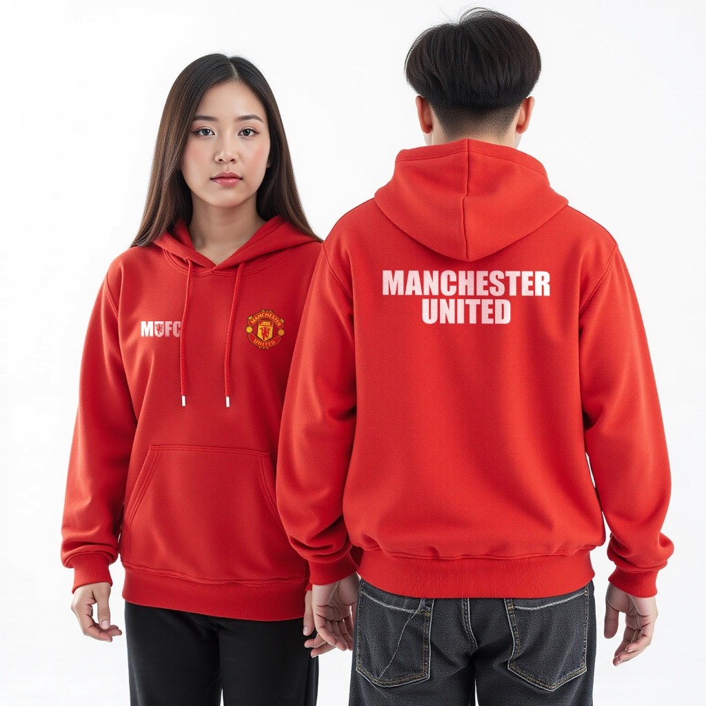 เสื้อฮูด เสื้อกันหนาว สีแดง MAN UNITED M-3XL