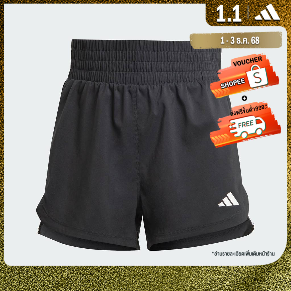 adidas Gym & Training & Netball Pacer Training 3-Stripes Woven High-Rise Shorts Women Black IT7760