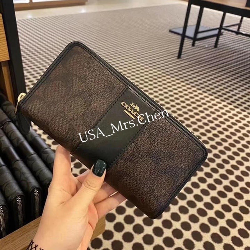 ACCORDION ZIP WALLET F52859 ผู้หญิง คลิปหนีบยาว กระเป๋าสตางค์ กระเป๋าสตางค์ยาว หนังแท้ - รูปที่ 2