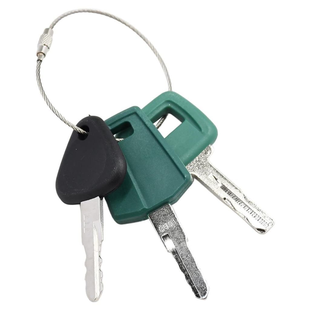 3 Set 777 C001 11039228 Heavy Equipment Key Set Construction Set with Key Ring Compatible with Volvo