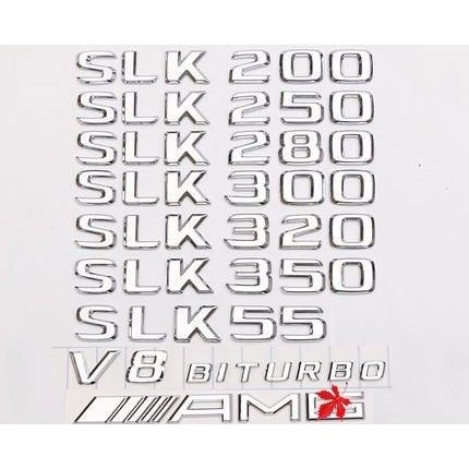 Mercedes-Benz SLK55 SLK280 SLK250 SLK300 SLK350 AMG โลโก้รถดัดแปลง โลโก้คํา โลโก้หางด้านหลัง