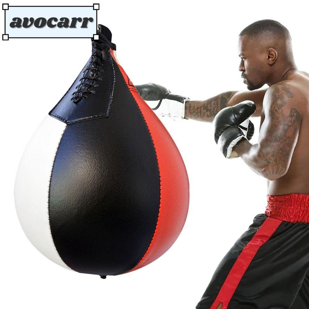 Avocarr ลูกบอลแขวน, กระเป๋าความเร็วชกมวยหนังมวยไทย, ทนทาน Heavy Duty Boxing MMA Fitness Fighting Speed Reflex Bag