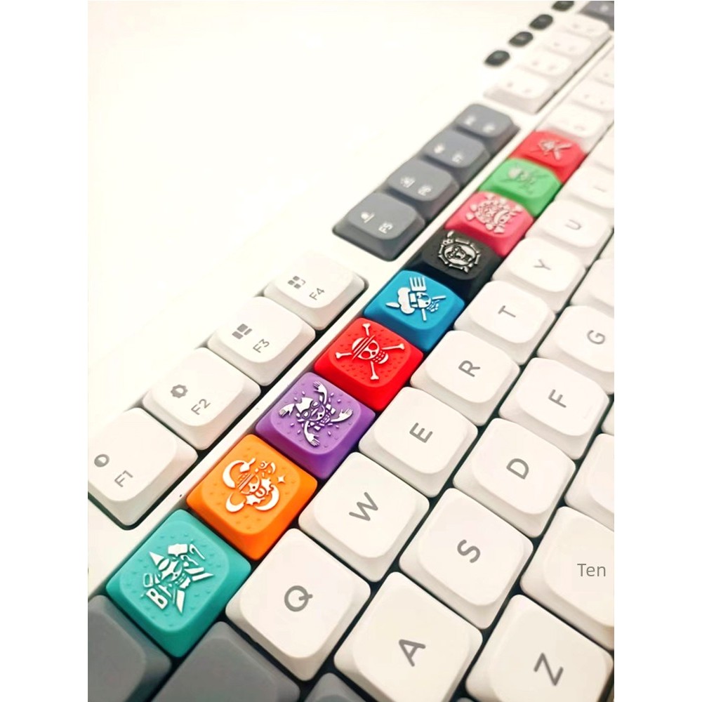 keycap ไทย keycap One Piece Series Luffy Low Axis Cross Axis Mechanical Keyboard บุคลิกภาพ Handmade 