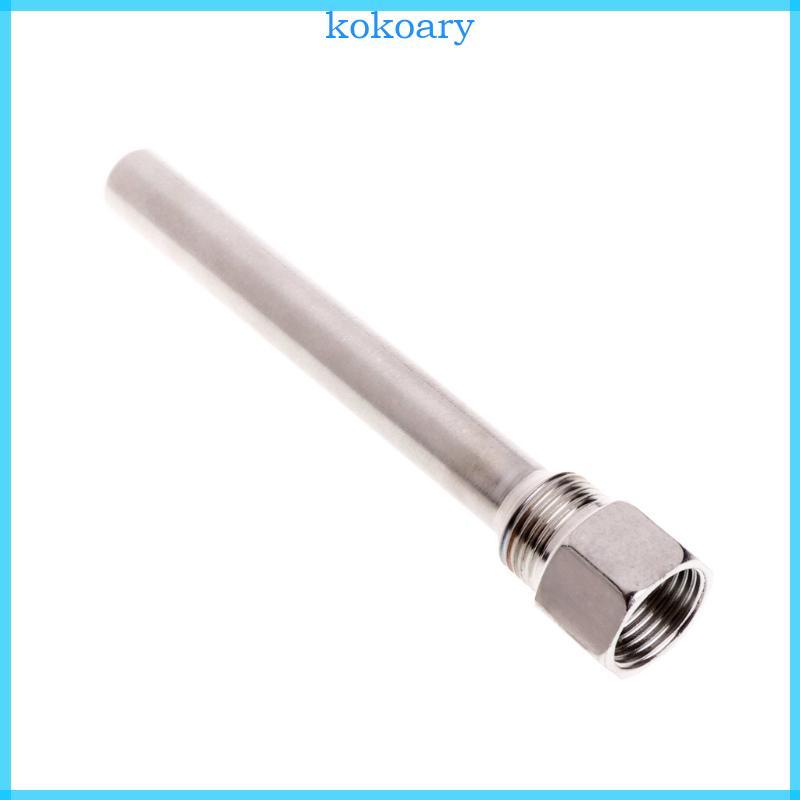 KOK Thermocouple Tube Thermowell 304 สแตนเลส 1 2 BSP G Thread OD6mm Immersion Sleeve Pocket สําหรับอ