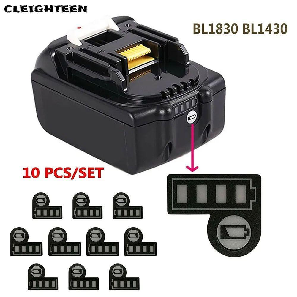 CLEIGHTEEN สติ๊กเกอร์ความจุแบตเตอรี่, แบตเตอรี่ลิเธียมตกแต่งแบตเตอรี่ LED สติ๊กเกอร์, สติ๊กเกอร์อุปกรณ์เสริม Universal ปุ่มสติกเกอร์สําหรับ Makita